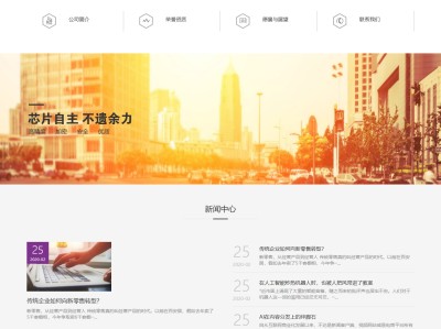 【K185】大屏特效电子元件芯片研发设计公司网站模板