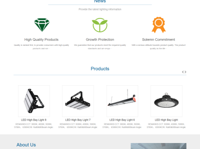 【K17】LED灯具源头工厂英文外贸厂家网站模板