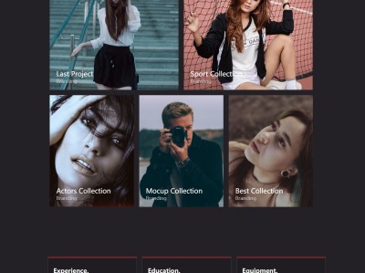 【FC719】黑色创意设计商业服务展示网站静态模板