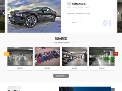 【K637】驾照考证驾校教练培训单位企业网站模板