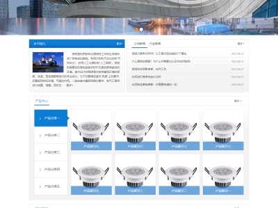 【K466】LED灯具筒灯照明科技类公司网站模板